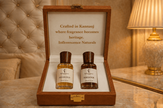 Assam Oud & Bakhoor Gift Set | Attar - Inflorescence Naturals