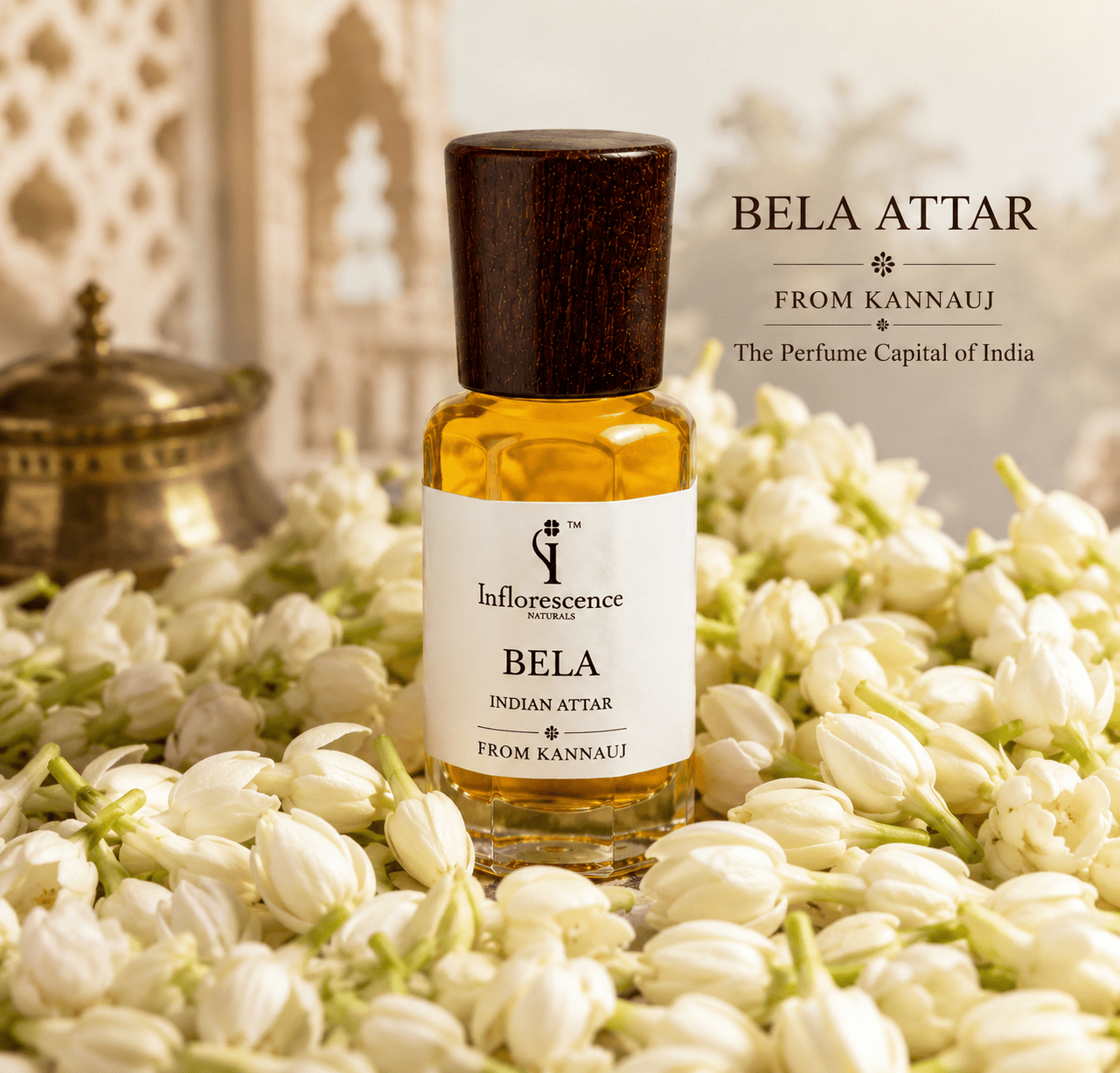 Gulab & Bela (Mogra) Attar Gift Set | 6ml Each (Pack of Two) - Gift Set - Inflorescence Naturals