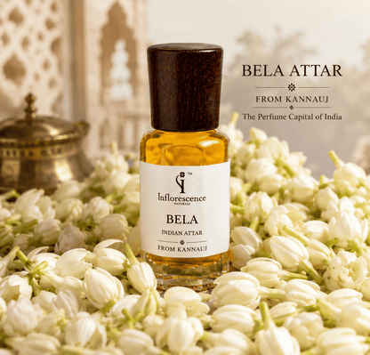 Gulab & Bela (Mogra) Attar Gift Set | 6ml Each (Pack of Two) - Gift Set - Inflorescence Naturals