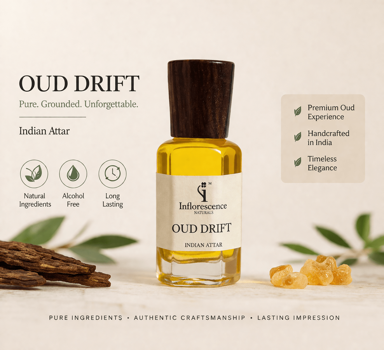 Oud Drift | Pure Indian Attar - Inflorescence Naturals