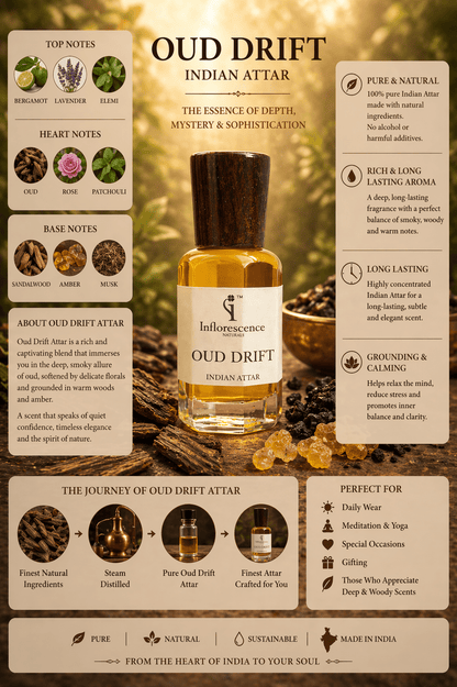 Oud Drift | Pure Indian Attar - Inflorescence Naturals