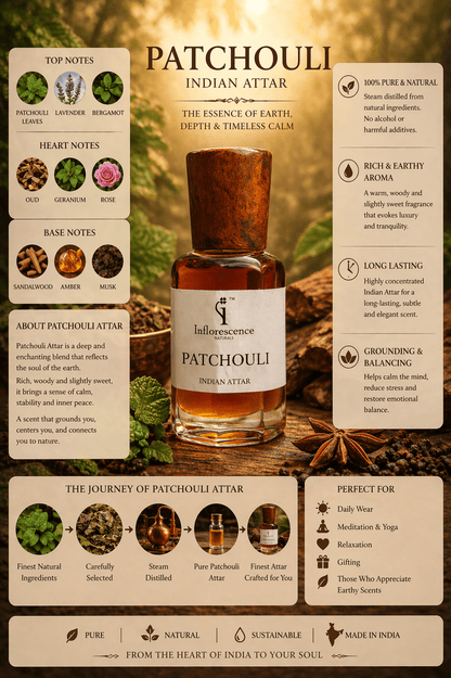 Patchouli | Pure Indian Attar - Inflorescence Naturals