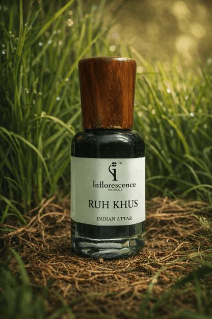 Ruh Khus & Mitti Attar Gift Set | 6ml Each (Pack of Two). - Gift Set - Inflorescence Naturals