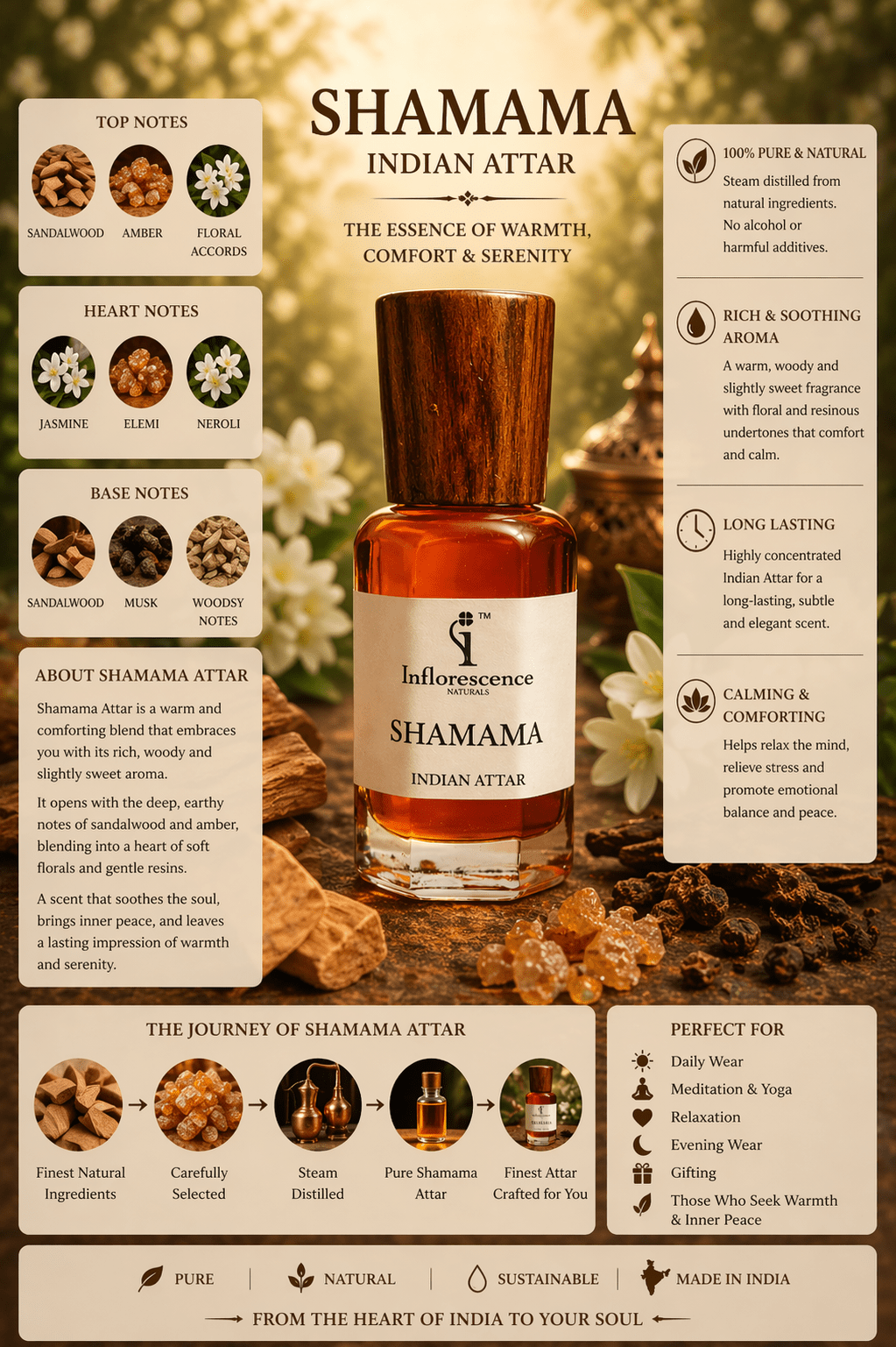 Shamama | Pure Indian Attar - Inflorescence Naturals